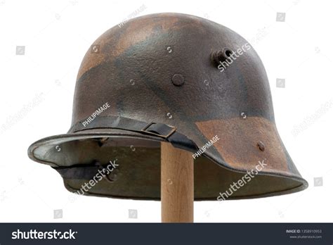 German World War One Stahlhelm Military Stock Photo 1358910953