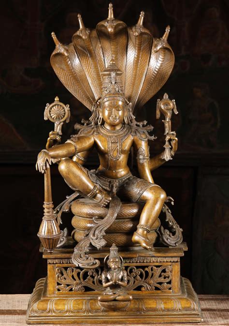 Sold Bronze Seated Vishnu Statue B Hindu Gods Buddha Statues Sexiz Pix