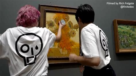 Just Stop Oil Protesters Throw Tomato Soup On Van Gogh Painting Nbc