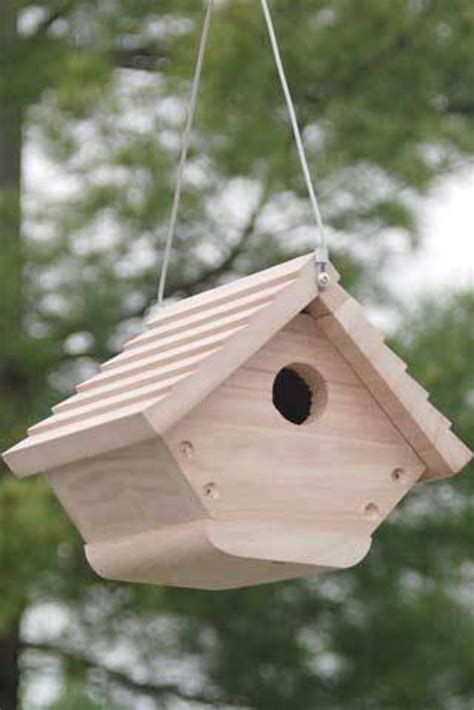 Classic Hanging Wren House🚛 Wren House Wooden Bird Houses Bird House