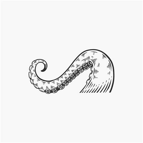 Tentacles Of An Octopus Hand Drawn Vector Illustration 2379658 Vector
