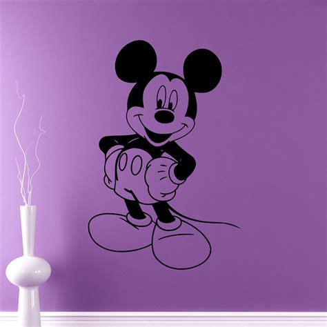 Mickey Mouse Wall Sticker Cartoon Vinyl Sticker Wall Art Decor Children