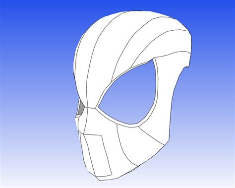 Foam Template Spider Man Faceshell Mask for Cosplay PDF Ready to Print