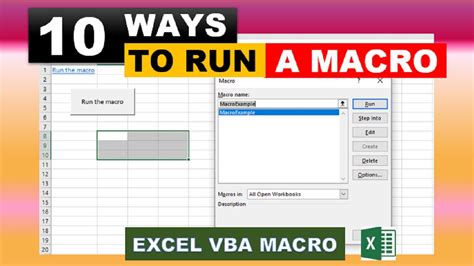 Different Ways To Run A Vba Macro In Excel Youtube