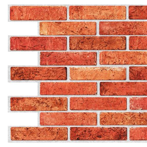Red Faux Brick Pvc 3d Wall Panel 32 Ft X 16 Ft 96cm X 50cm