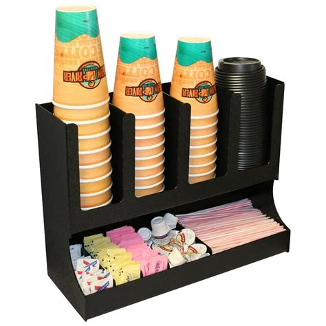 Coffee Or Solo Cup And Lid Holder Dispenser And Condiment And Kcup
