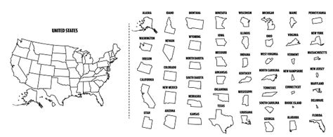 Usa Outline Map With Each State Isolated Stock Illustration Download
