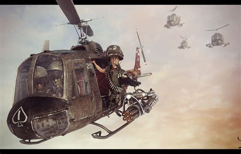 Wallpaper Weapons Flight Helicopter The Trick American