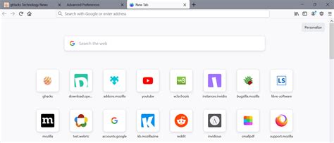 Firefox Top Sites To Be Renamed To Shortcuts New Design Launches In Nightly GHacks Tech News