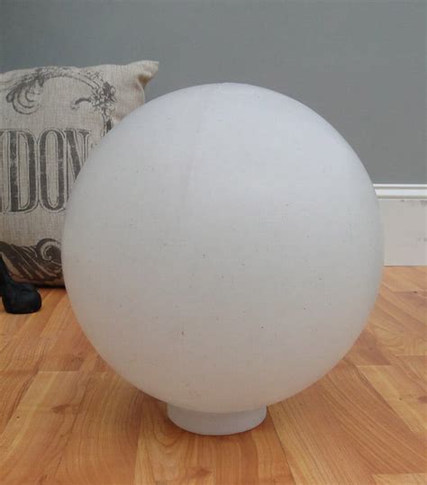 Big Plastic Shade For Outdoor Light Fixture 12 Inch Dia Round White Globe Ball The Kings Bay