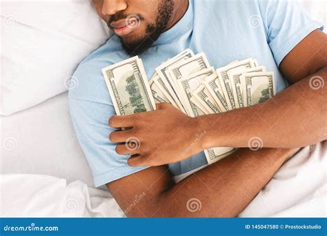 Man Sleeping With Lots Of Currency Notes Stock Photo Image Of Financial Africanamerican