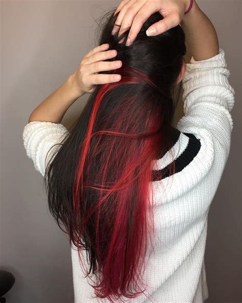 Black And Red Hair Using Pravana Hair Dyes Hair Colors Ideas Pravana Hair Dye Hidden Hair