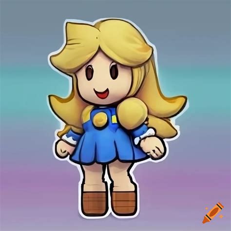 Cosplay Of Female Paper Mario With Long Blond Hair
