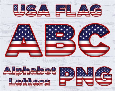 American Flag Font Usa Flag Font Png Usa Flag Alphabet Usa Flag