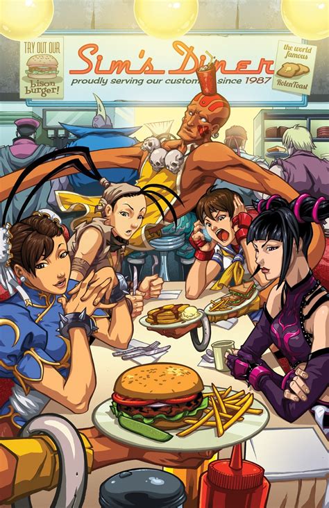 Malibu comics graphic novel based in the capcom famous videogame. Street Fighter 25th Anniversary Diner Gaming Fan Art