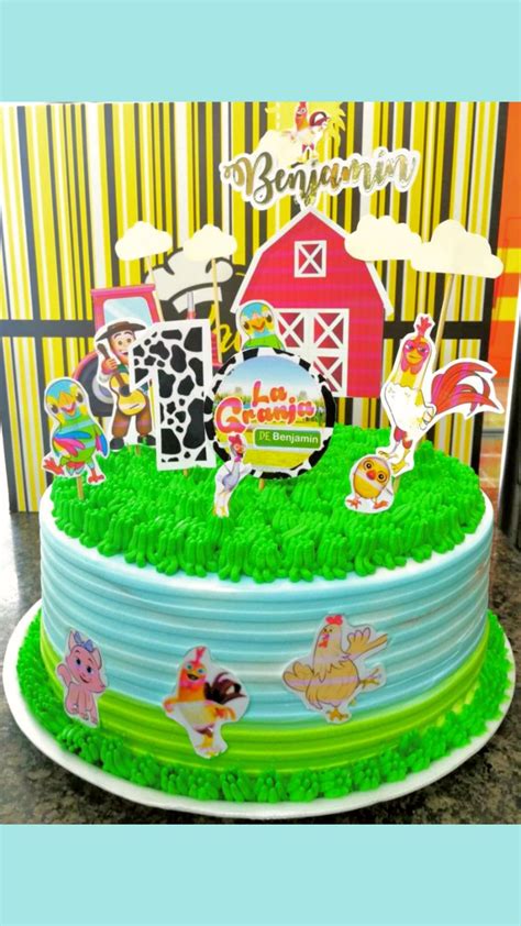 PASTEL DE LA GRANJA DE ZENON Tortas de cumpleaños de granja Fiesta
