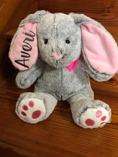 Personalized Stuffed Bunny Plush Bunny Easter Bunny Etsy