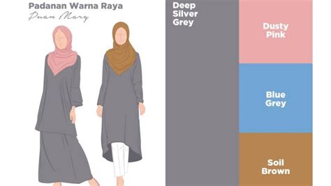 Tips Pilih Warna Tudung Dan Baju Raya 2020 Padanan 10 Warna Popular