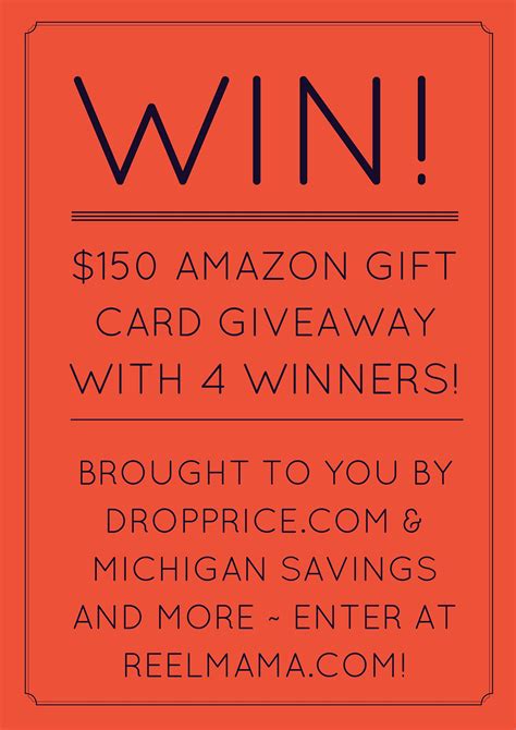 Earning amazon gift cards is just a few clicks away. Win a $150 Amazon gift card giveaway ~ 4 winners! (Ends 11/4/15)