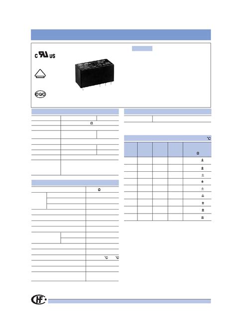 Hf115f Datasheet14 Pages Hongfa Miniature High Power Relay