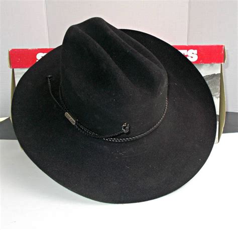 Nib 4x Beaver Hat6 78 Black Stetson Beaver Cowboy Hatblack Stetson