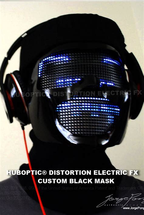 Electric Robot Mask Huboptic Dj Mask Sound Reactive Light Up Mask