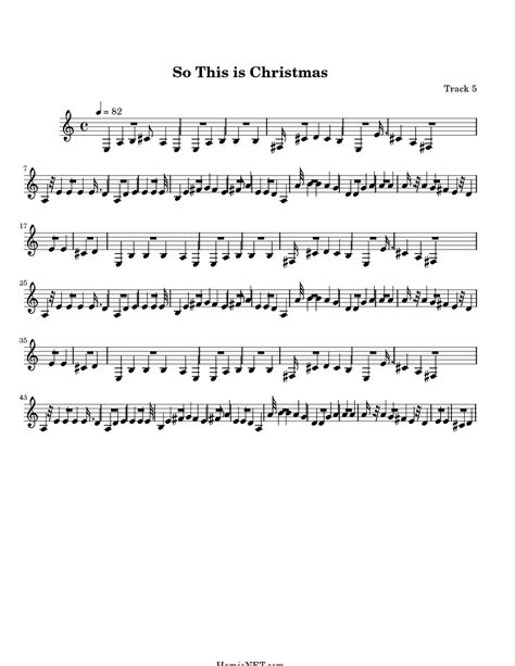 So This Is Christmas Sheet Music So This Is Christmas Score