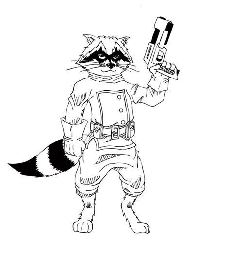 Ausmalbilder: Ausmalbilder: Rocket Raccoon zum ausdrucken, kostenlos