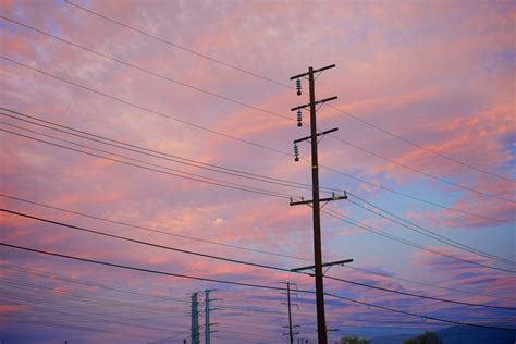 Electric Power Lines At Sunset Free Stock Photo Public Domain Pictures