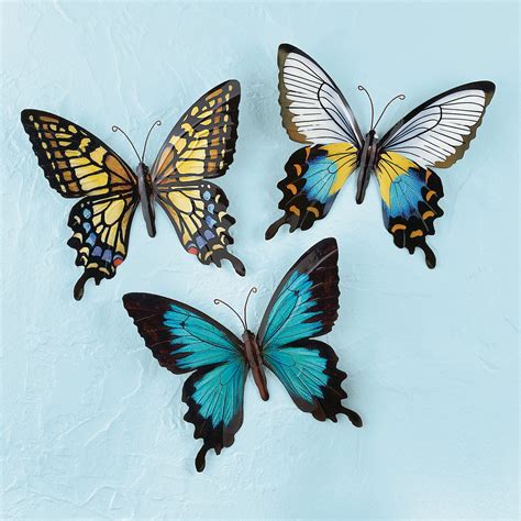 Metal Butterfly Wall Decor Art Decorations Hanging For Kitchen