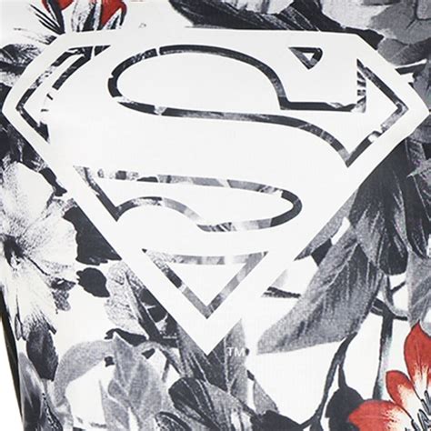 Dc Comics Tee Shirt Superman Floral Noir