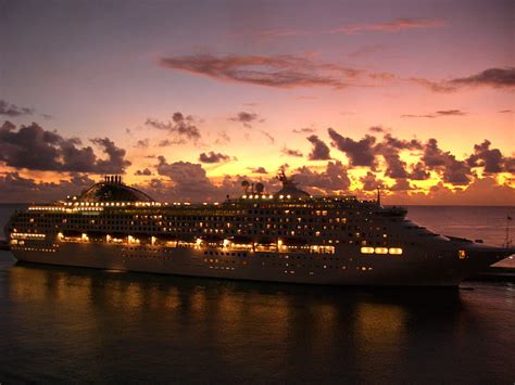 Cruise Ship At Night Wallpaper