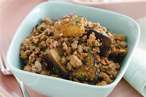 It's a perfect weeknight dish and makes a great party appetizer. Thai-style pork with eggplant