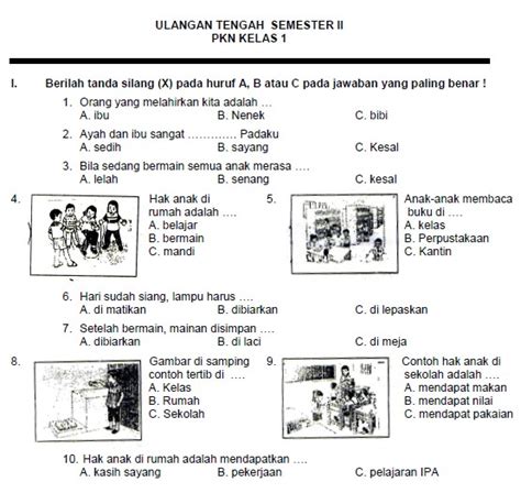Soal Ulangan Fiqih Kelas 1 Semester 2 - Helmi Kediris