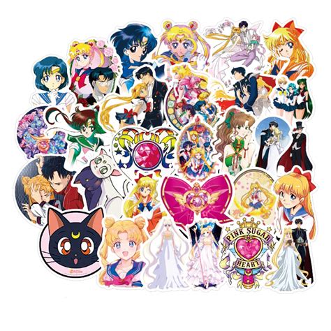 Buy Sailor Moon Pretty Guardian Waterproof Stickers Decals 50 Pcs Of