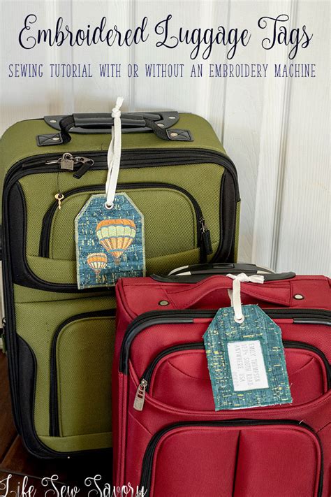 Diy Luggage Tags With Embroidery Life Sew Savory
