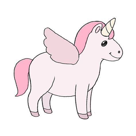 How To Draw A Unicorn With Wings Step By Step For Kids