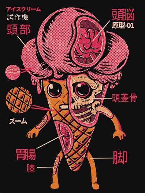 If the clothing available on 1stdibs could talk, it would certainly make a statement. 'Ice Cream Kaiju' Essential T-Shirt by Ilustrata Design ...