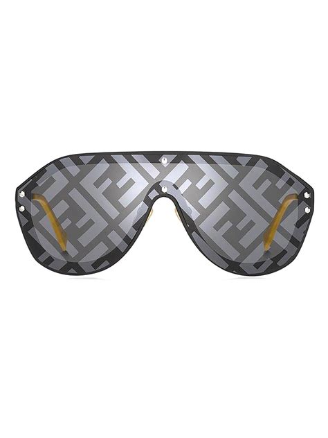 Fendi Ff Monogram Aviator Sunglasses Metal Sunglasses Fendi Sunglasses