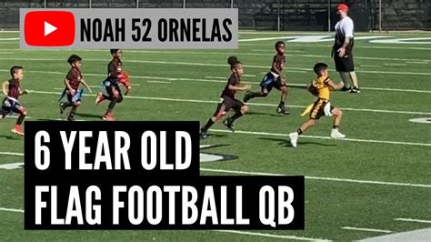 6 Year Old Flag Football Qb Youtube