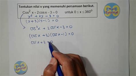 Tutorial Cara Mudah Menyelesaikan Persamaan Trigonometri Bentuk Kuadrat