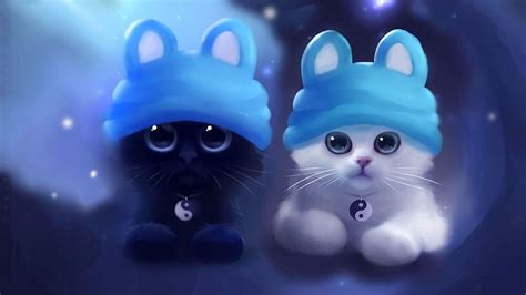 Cute Kitty Cat Anime Wallpapers Wallpaper Cave