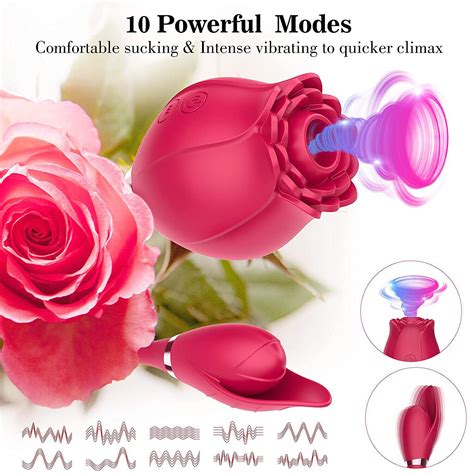 Rose Clit G Spot Vibrator Oral Licking Sucking Dildo Sex Toys For Women Usa Red Ebay
