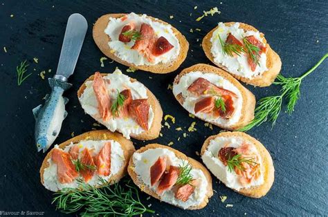 Smoked Salmon Crostini With Whipped Goat Cheese Flavour