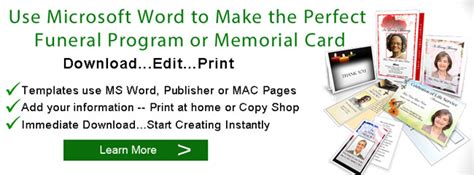 How to create your own beautiful memento of a loved one. Funeral Program Template Microsoft Word - Elegant Memorials