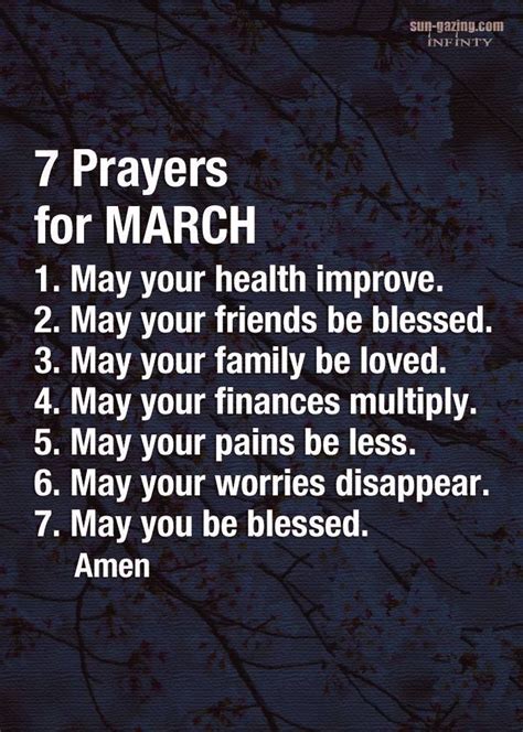 The 7 Prayers For March march march quotes march images march prayers