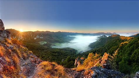Sunrise At National Nature Reserve Sulov Rocks In Slovakia 4k Ultra Hd