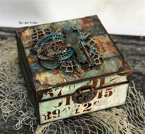 The Dusty Attic Blog Altered Wooden Box Anat Weksler