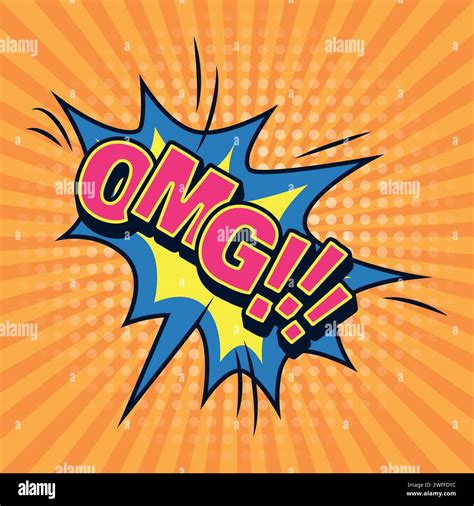 Omg Text Pop Art Style Vector Image Stock Vector Image And Art Alamy