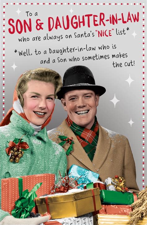 Marriage is so beautiful and interesting if both parties work together towards a common goal. Son & Daughter-In-Law Funny Retro Christmas Greeting Card Humour Xmas Cards | eBay